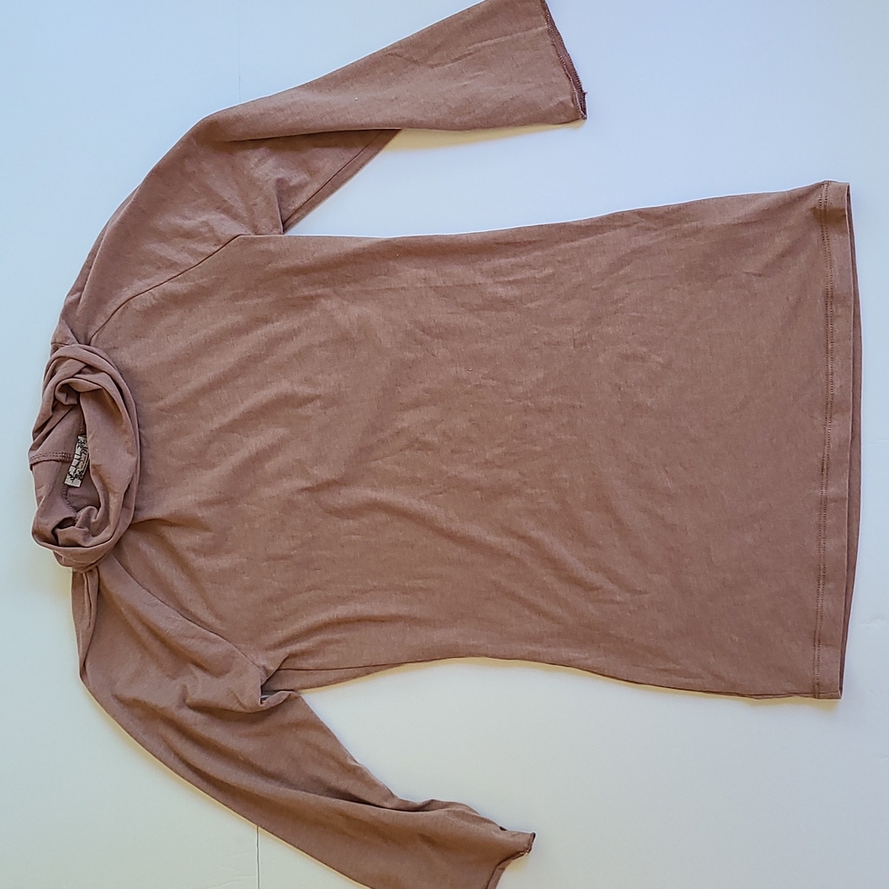 Intimately Free People Small Mauve purple 3/4 sleeve lightweight turtleneck top